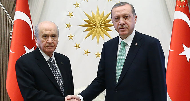 Cumhurbaşkanı Erdoğan MHP Genel Başkanı Devlet Bahçeli’yi kabul etti