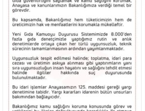 Besin Kontrolleri Artıyor, Uygunsuzlukları Bildirme Sistemi Kuruldu